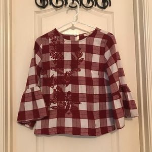 Beautiful Rebellion Again plaid blouse.